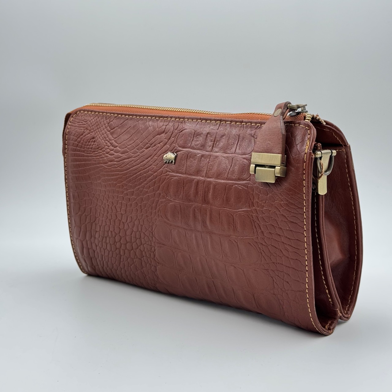 کيف پاسپورتي(دوشي و دستي) رنگ عسلي کرو کد  2141